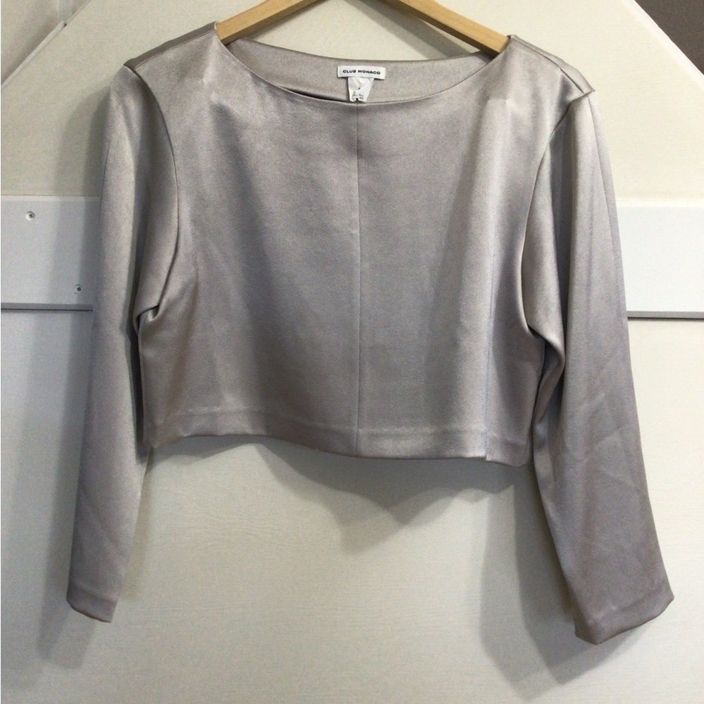 Club Monaco cropped 3/4 sleeve top